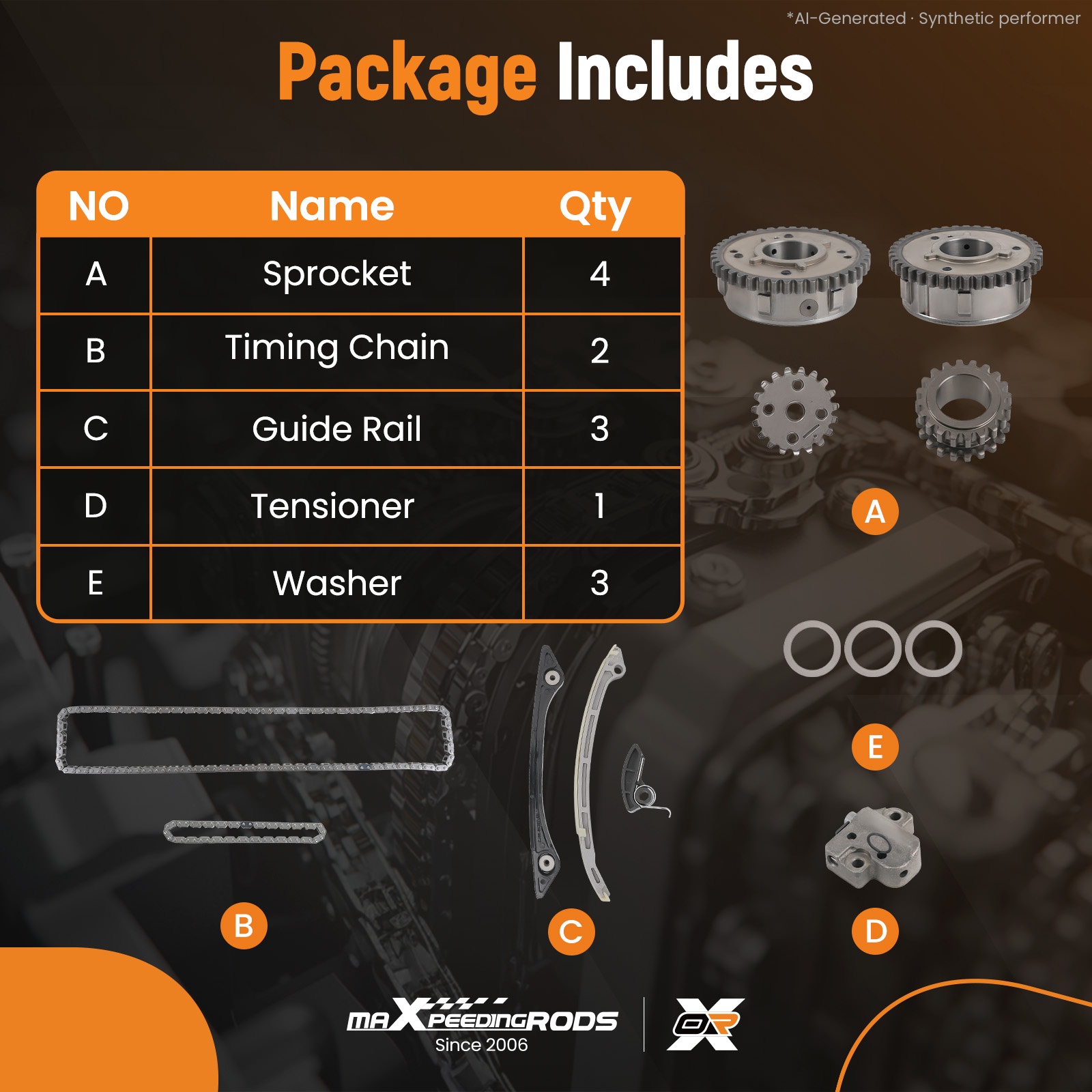 Zestaw łańcucha rozrządu i zęb – Chain Sprocket Set recenzja i cena