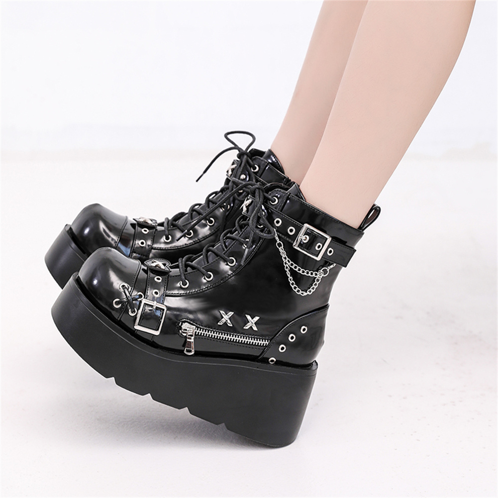 Brand New Ladies Goth Platform – Motorcycle Chain recenzja i cena